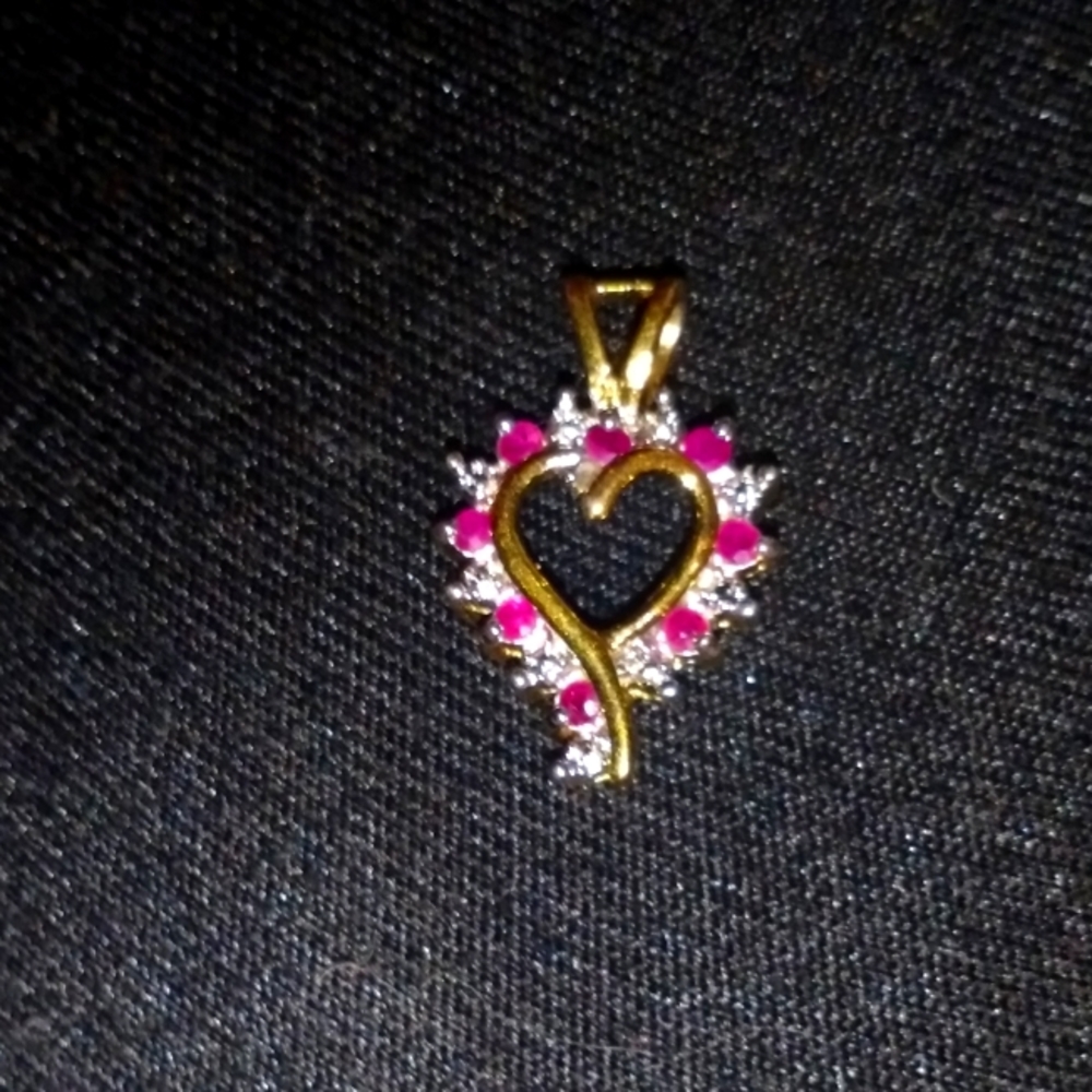 14k gold over silver pendant